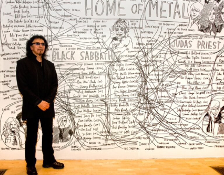 A photograph of a member of Black Sabbath at 50 Years of Black Sabbath Celebrated in 'Home of Metal'