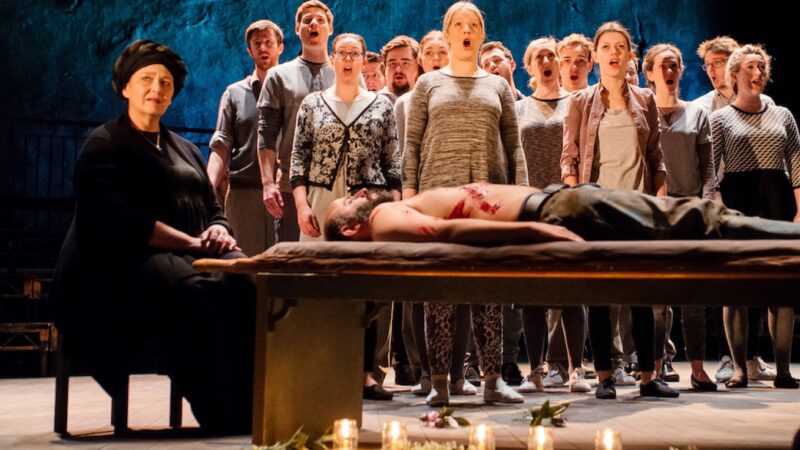 A group of performers on a stage