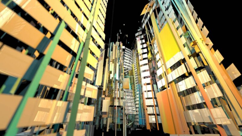 A still from Loop>>60HZ: City of Drones