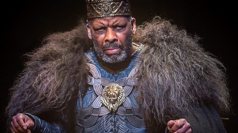 A photograph of Don Warrington as King Lear in Get closer to King Lear