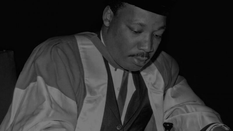 A photograph of Martin Luther King