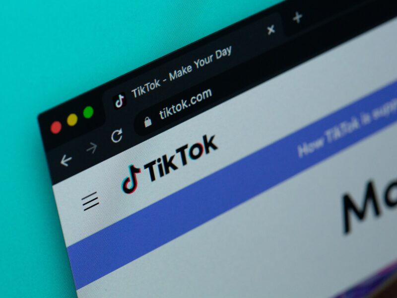 TikTok logo on a screen