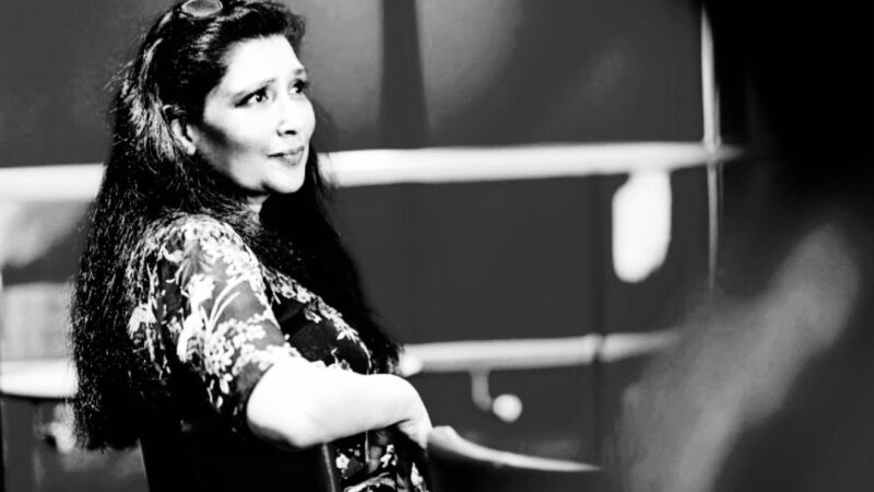 Black and white image of Ri Chakraborty